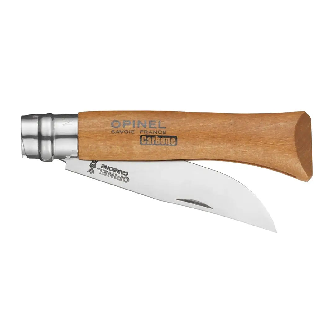Folding pocket knife with wooden handle, Opinel No. 10 Locking Knife, a true classic original