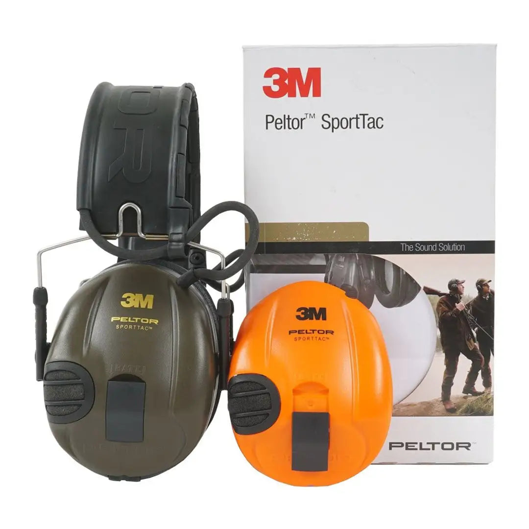 Peltor SportTac hearing protector with level dependent hearing protection earmuffs