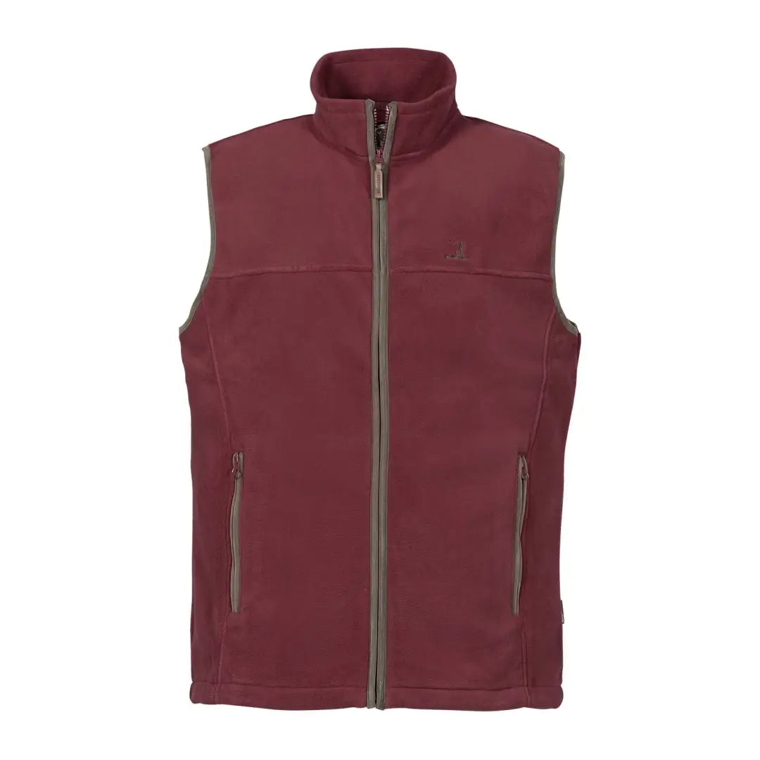 Mens red fleece vest discount