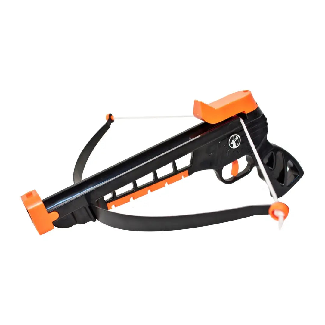 Cool Petron Sureshot Stealth Hand Bow with black and orange parts, perfect for sucker darts