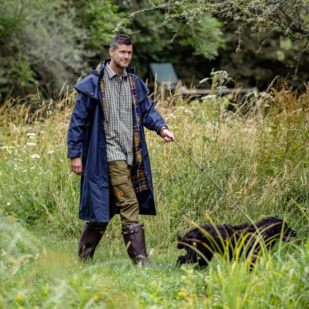 Load video: New Forest Ranger Mens Full Length Waterproof Coat