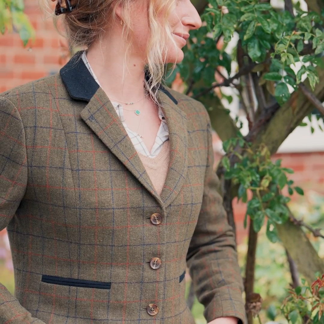 Load video: New Forest Polly Tweed Blazer