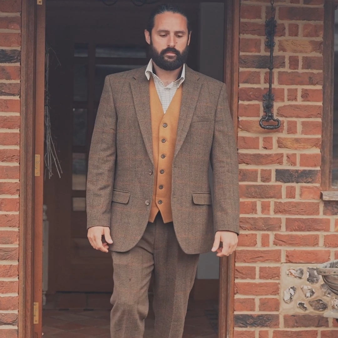 Load video: New Forest Premium 100% Wool Tweed Blazer