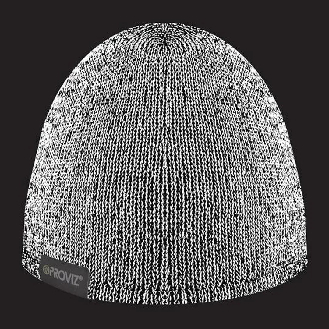 Black and white speckled Proviz Reflect360 fleece-lined beanie for outdoors hunting