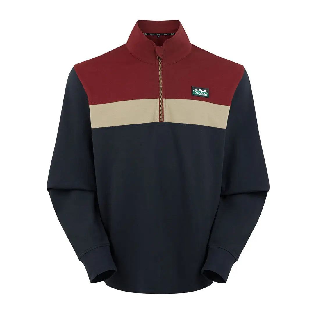 Color-blocked long-sleeved pullover Ridgeline Back Slider Rugby Top for country clothing