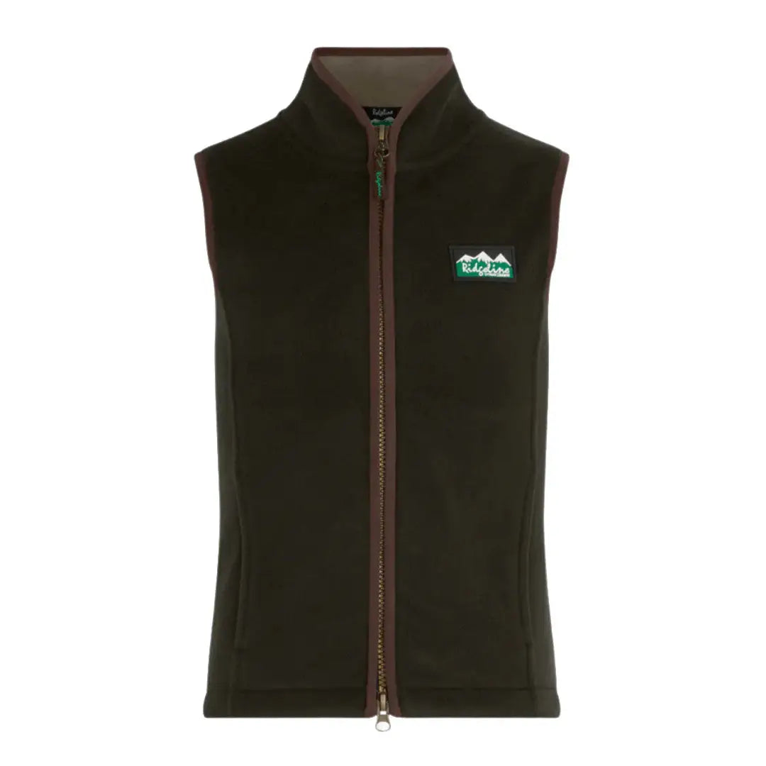 Dark green fleece vest from Ridgeline Kids Kodiak Cub Gilet for kids warmth and style