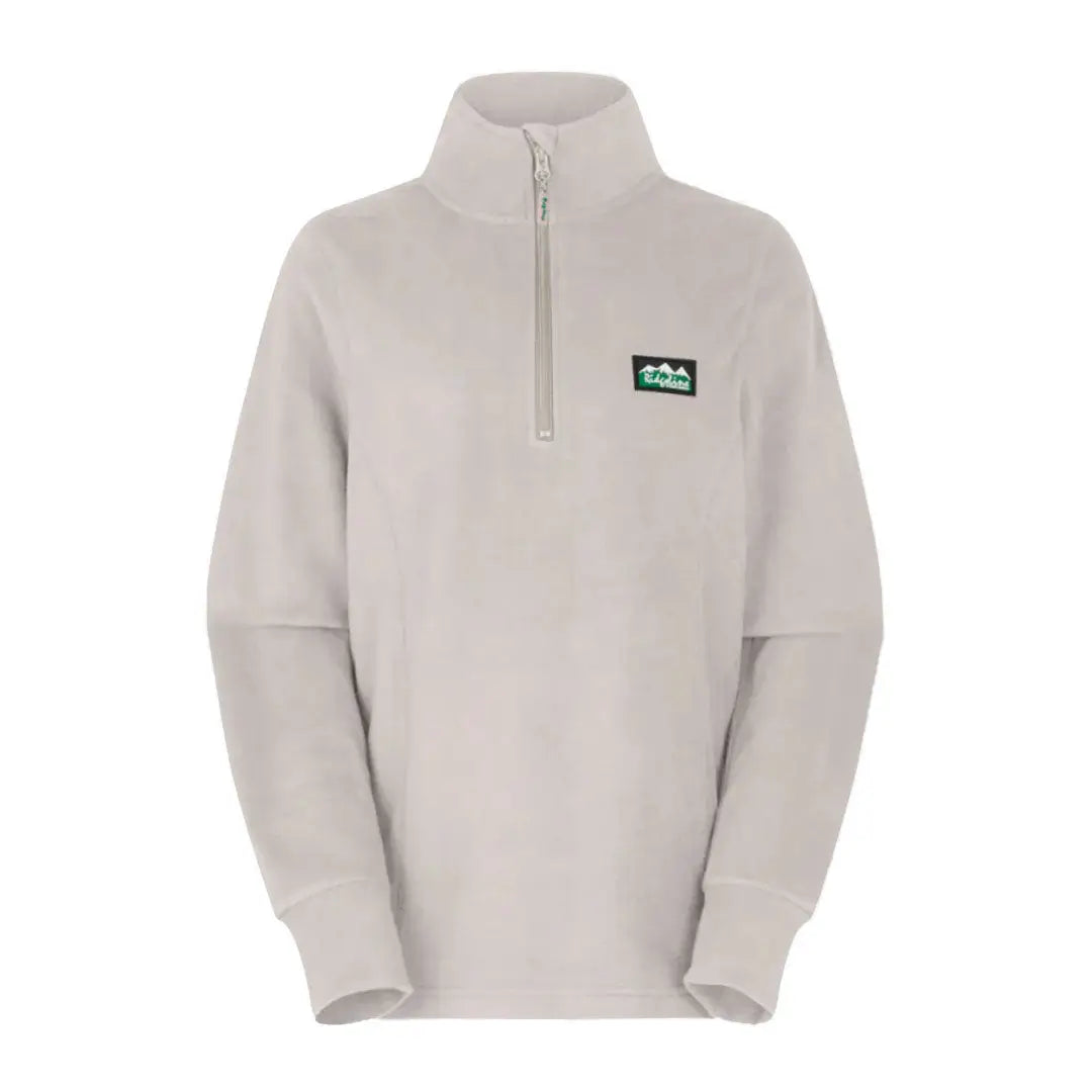 Gray fleece quarter-zip pullover from Ridgeline Ladies Narvik Fleece made of highly functional polyester fleece
