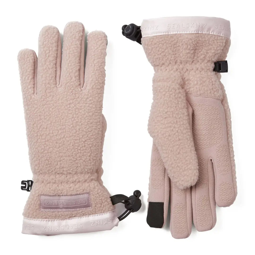 Pink fleece glove from Sealskinz Hoveton Womens collection for cozy warmth