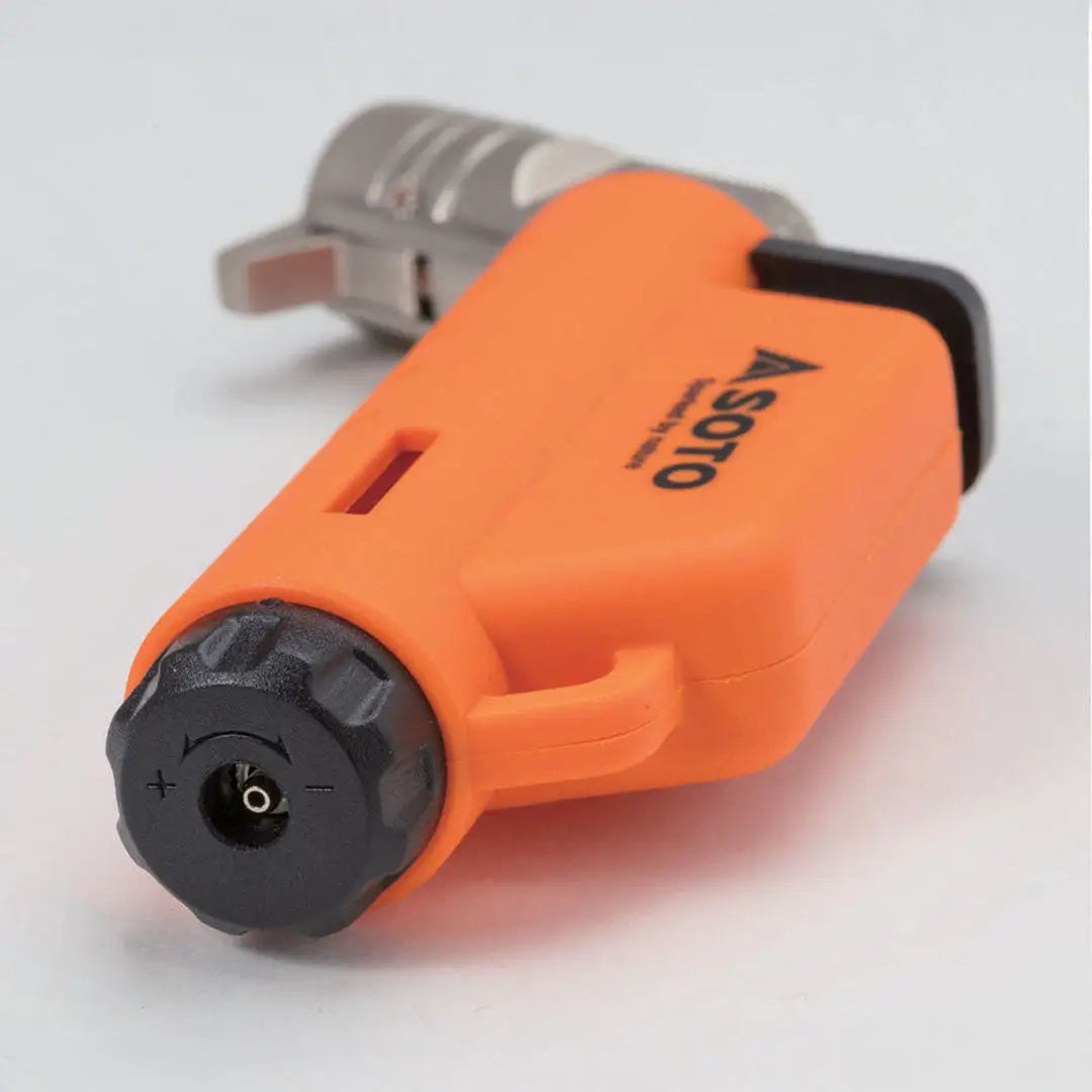 Orange and gray Soto Micro Torch Vertical for precision lighting and flame control