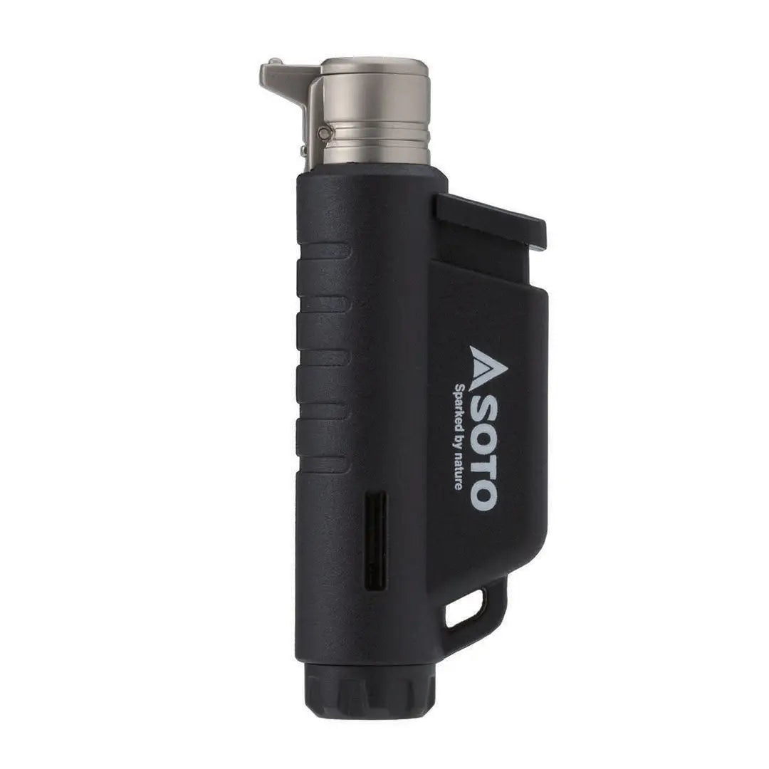 Black and silver Soto Micro Torch Vertical, perfect for all your lighting needs