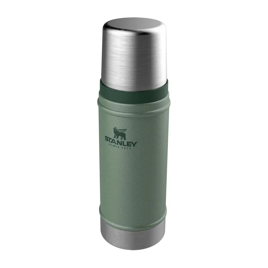 Green Stanley Classic vacuum bottle for hunting country clothing