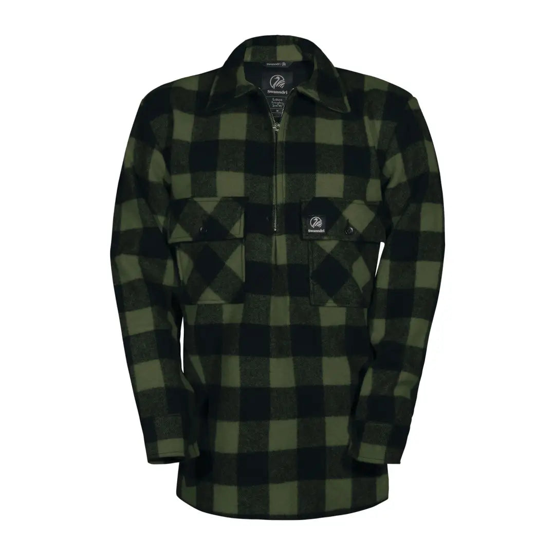 【BLACK2】Patterned L/S shirt Swanndri Ranger Wool Zip Front Bushshirt – New Forest Clothing