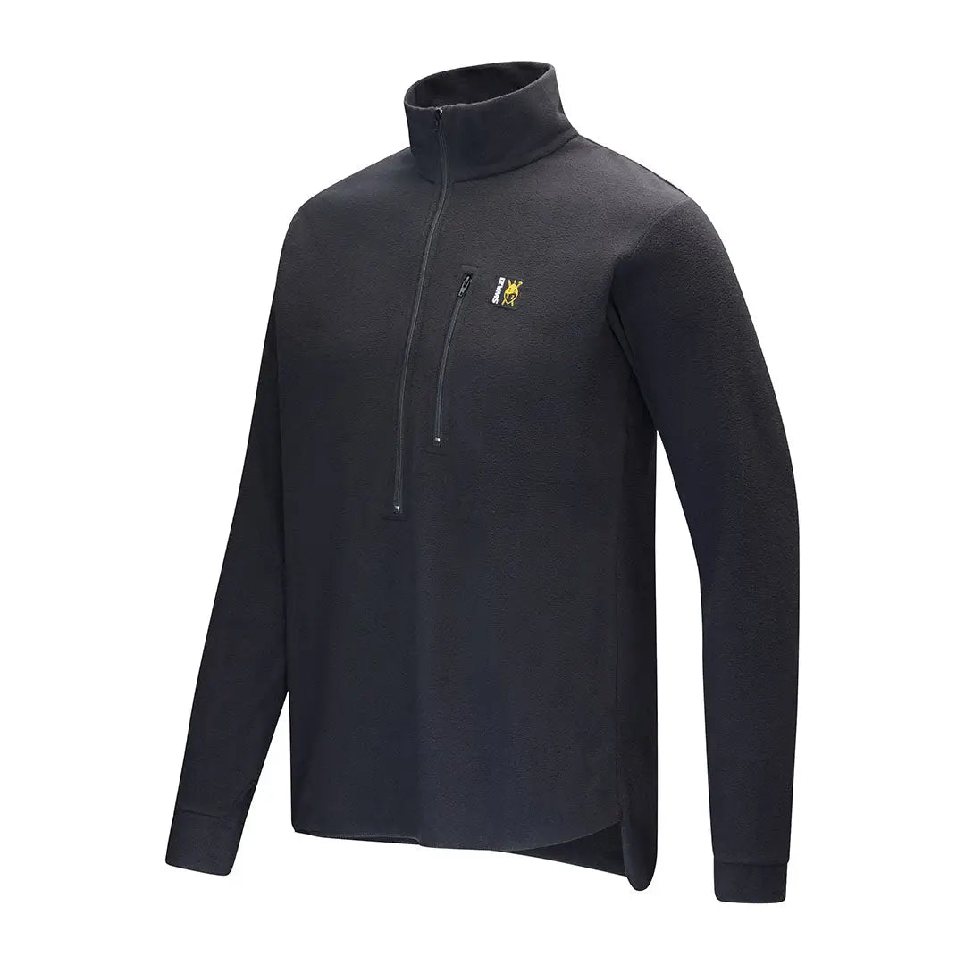 Black long-sleeved zip-up jacket from Swazi Micro Shirt collection, perfect micro shirt style