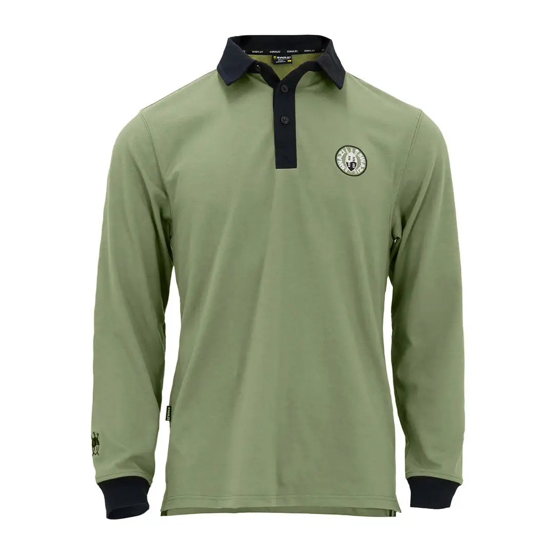 Long-sleeved olive rugger jersey for country clothing and hunting from Swazi Rugger Jersey 2.0