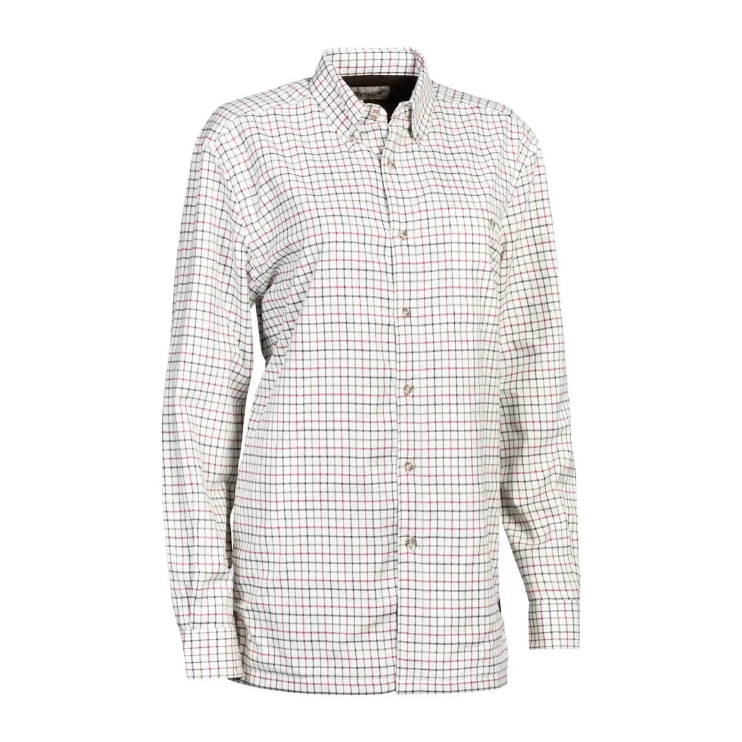 Long-sleeved checkered Verney Carron Holly Shirt, perfect for stylish country clothing