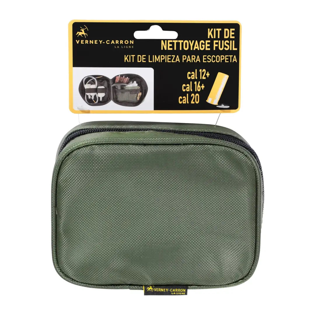 Green zippered cleaning kit pouch for Verney Carron Shotgun or rifle maintenance