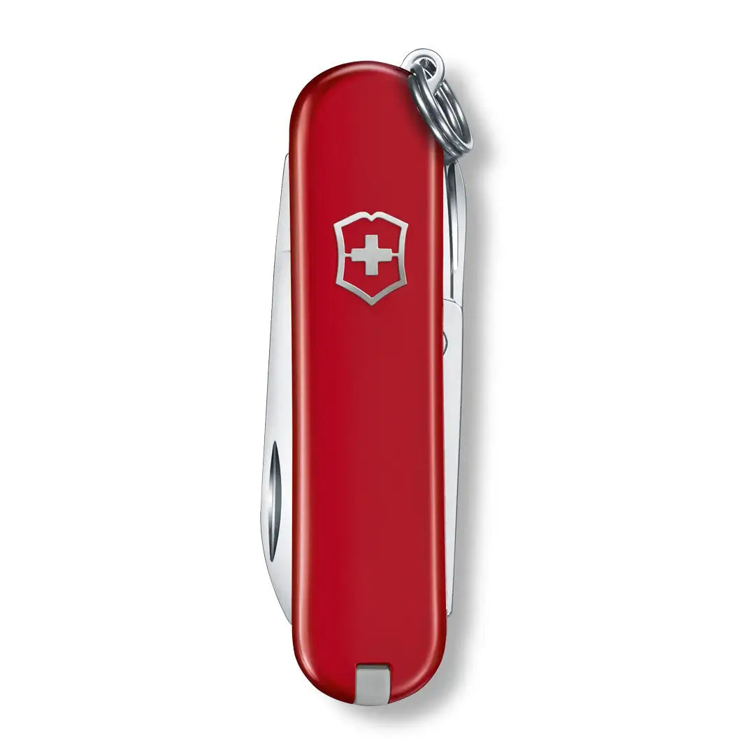 Red Swiss Army knife from Victorinox Classic SD Knife, perfect for country clothing and hunting
