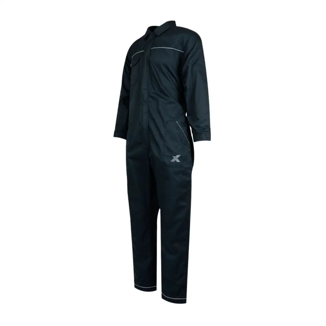 Dark blue Xpert Core Zip-Front Coverall with reflective piping for country clothing outdoors