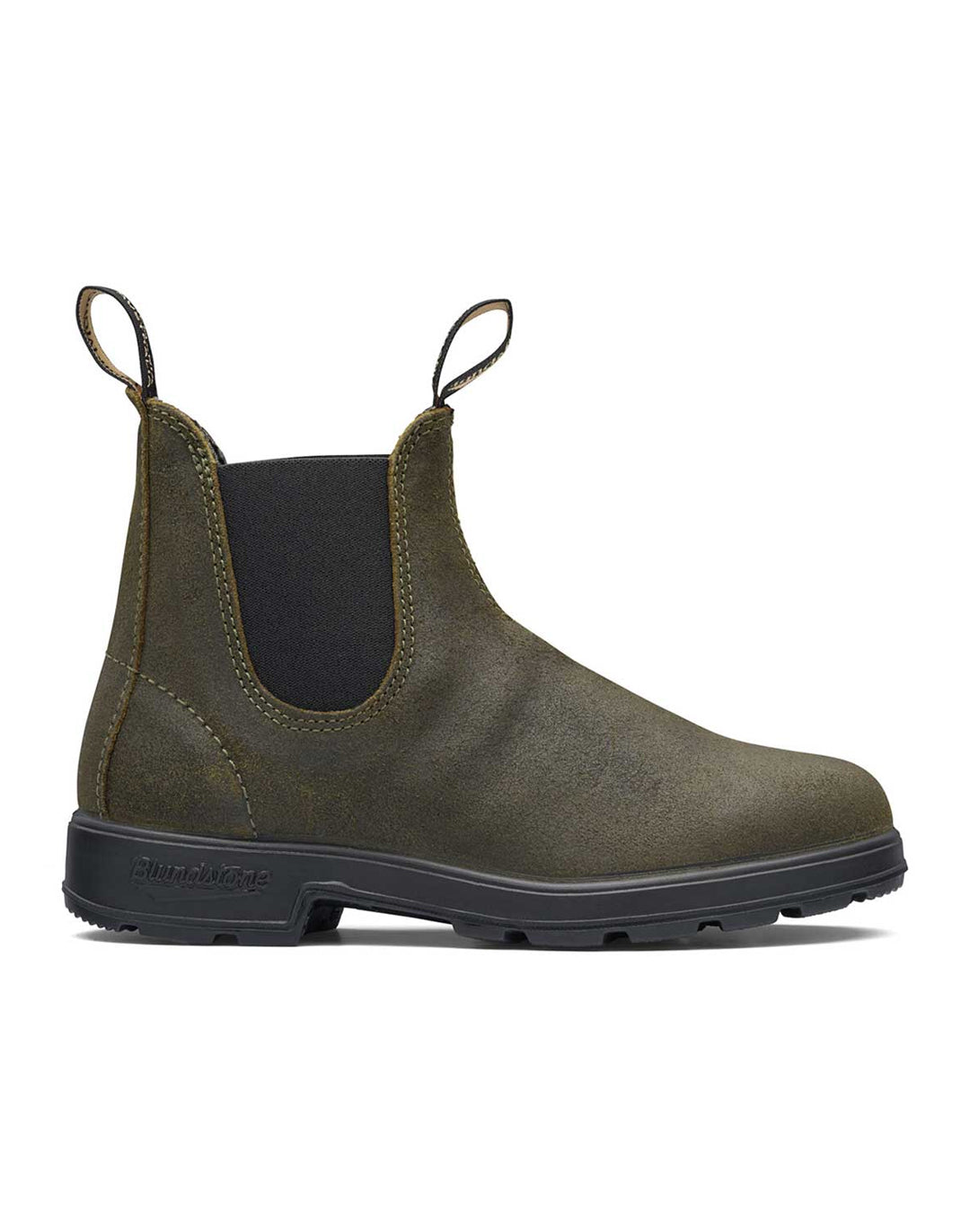 Blundstone 1615 Dark Olive Rub Suede Chelsea Boots