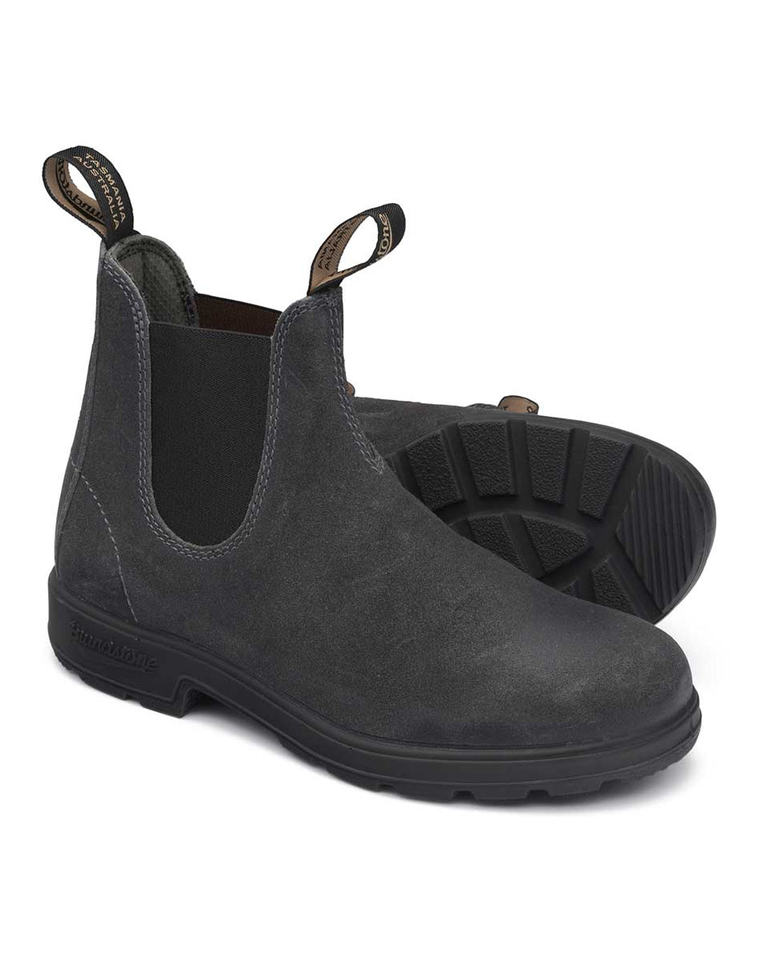 Blundstone 1910 Steel Grey Wax Suede Chelsea Boots