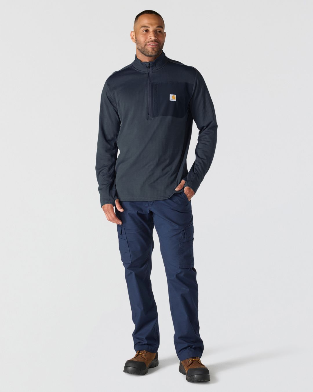 Carhartt Force™ Ironwood Relaxed 1/2 Zip Mock Neck