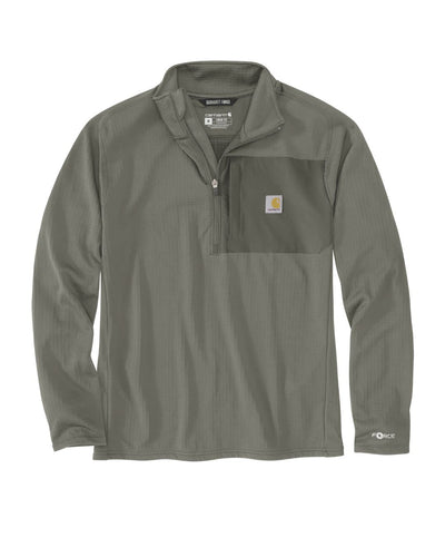 Carhartt Force™ Ironwood Relaxed 1/2 Zip Mock Neck - Dusty Olive