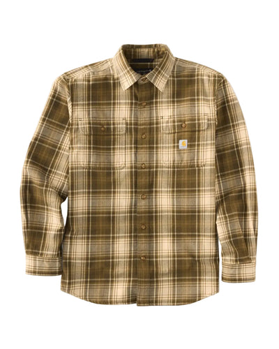 Carhartt Loose Fit Heavyweight Flannel Long-Sleeve Plaid Shirt