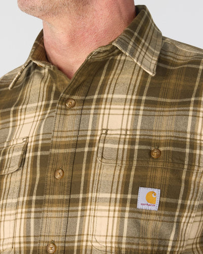 Carhartt Loose Fit Heavyweight Flannel Long-Sleeve Plaid Shirt