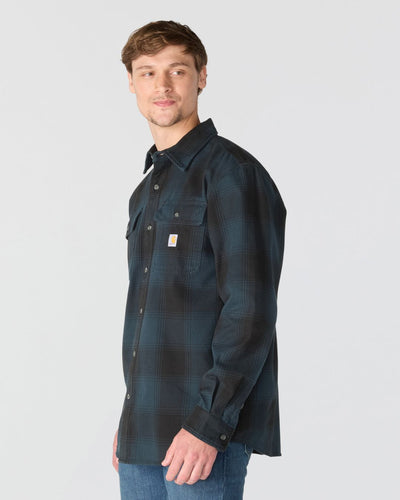 Carhartt Loose Fit Heavyweight Flannel Long-Sleeve Plaid Shirt