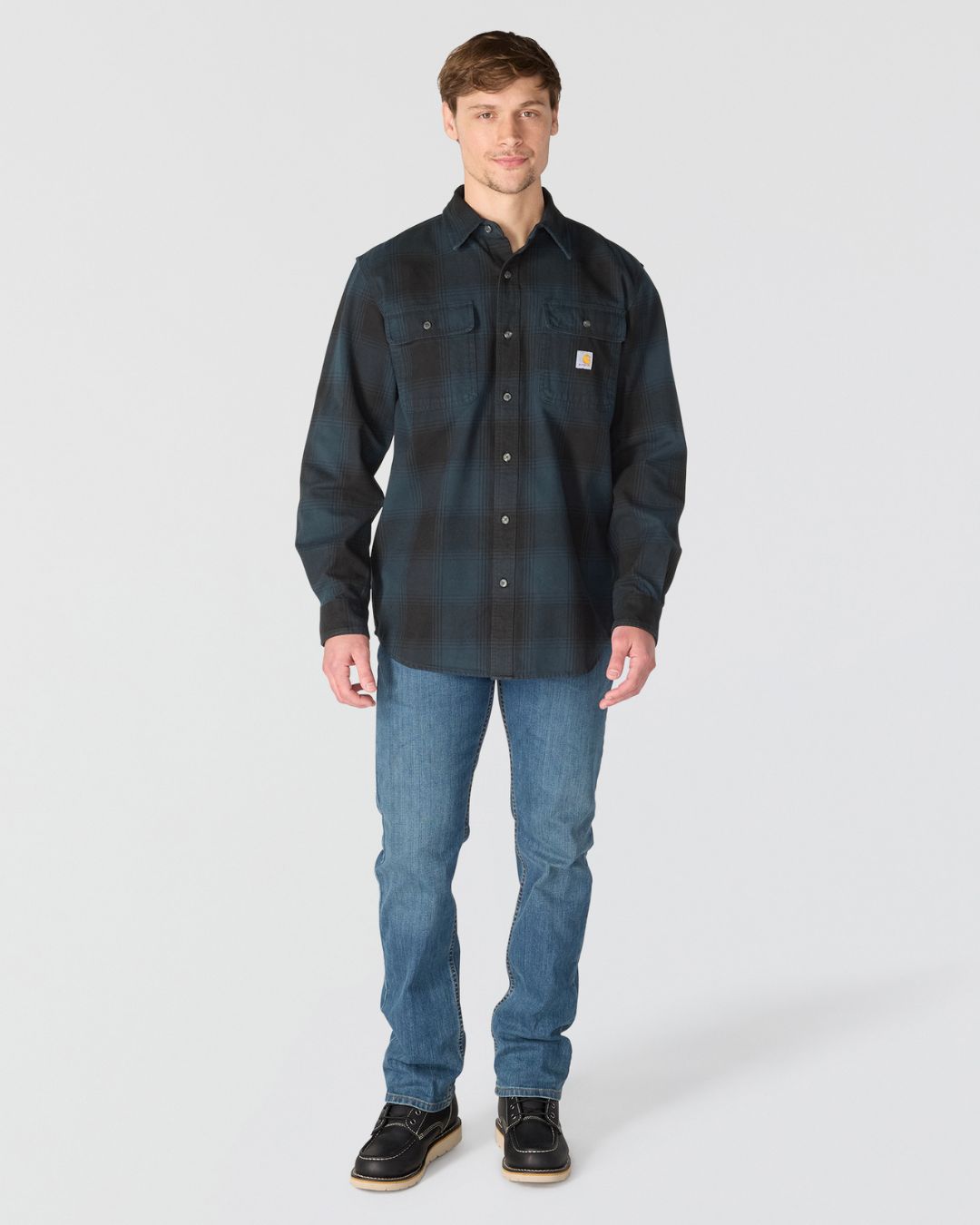 Carhartt Loose Fit Heavyweight Flannel Long-Sleeve Plaid Shirt