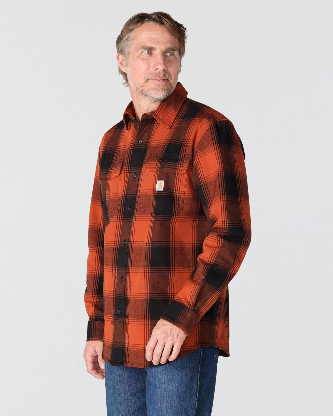 Carhartt Loose Fit Heavyweight Flannel Long-Sleeve Plaid Shirt
