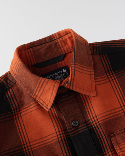 Carhartt Loose Fit Heavyweight Flannel Long-Sleeve Plaid Shirt