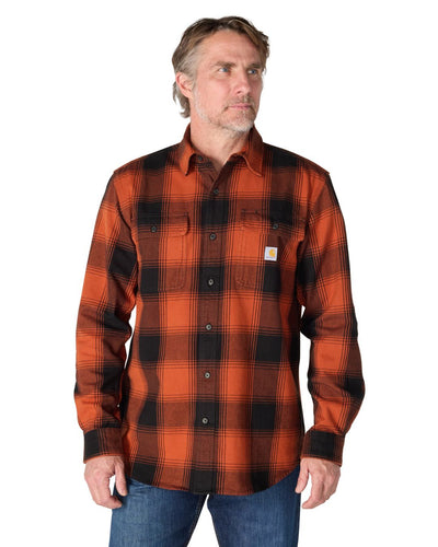 Carhartt Loose Fit Heavyweight Flannel Long-Sleeve Plaid Shirt