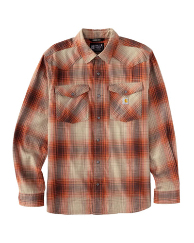 Carhartt Montana Snap-Front Plaid Shirt - Dark Clove