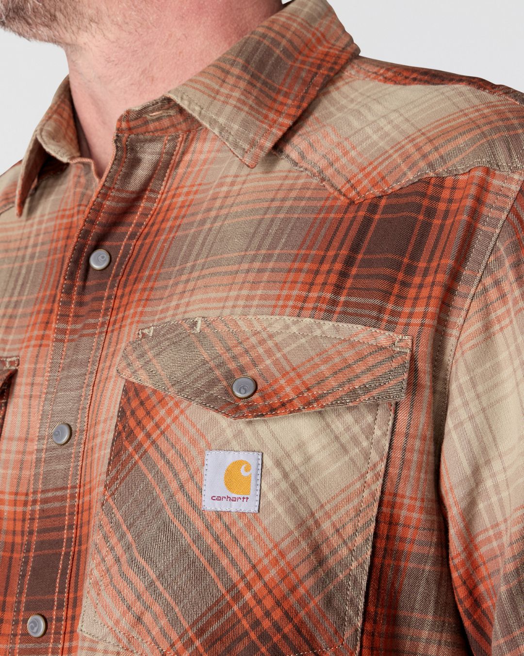 Carhartt Montana Snap-Front Plaid Shirt - Dark Clove