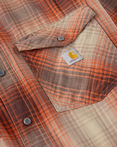 Carhartt Montana Snap-Front Plaid Shirt - Dark Clove