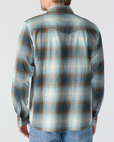 Carhartt Montana Snap-Front Plaid Shirt - Dark Harbor Teal
