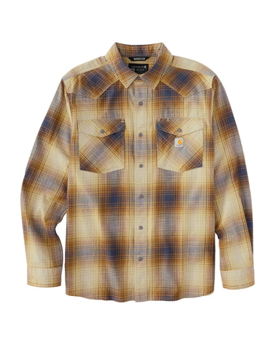 Carhartt Montana Snap-Front Plaid Shirt - Sandstone