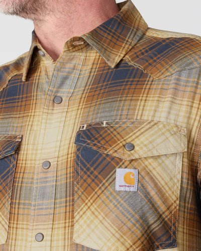 Carhartt Montana Snap-Front Plaid Shirt - Sandstone