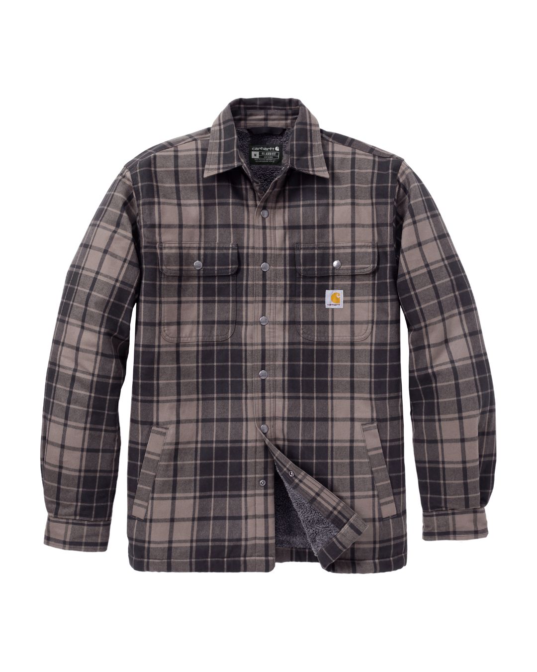 Carhartt Relaxed Fit Flannel Sherpa-Lined Shirt Jacket