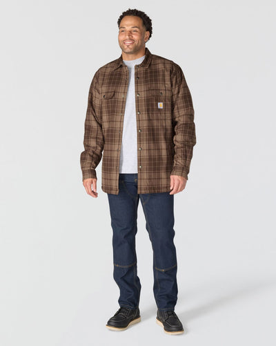 Carhartt Relaxed Fit Flannel Sherpa-Lined Shirt Jacket