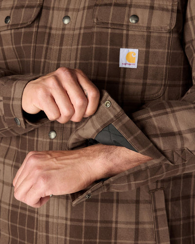 Carhartt Relaxed Fit Flannel Sherpa-Lined Shirt Jacket