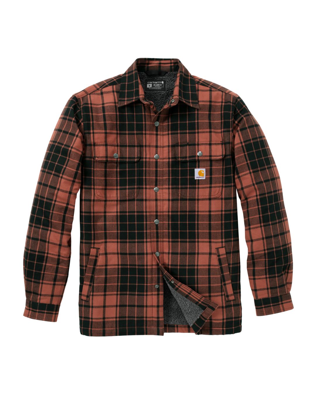 Carhartt Relaxed Fit Flannel Sherpa-Lined Shirt Jacket