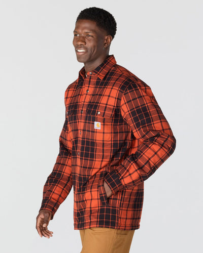 Carhartt Relaxed Fit Flannel Sherpa-Lined Shirt Jacket