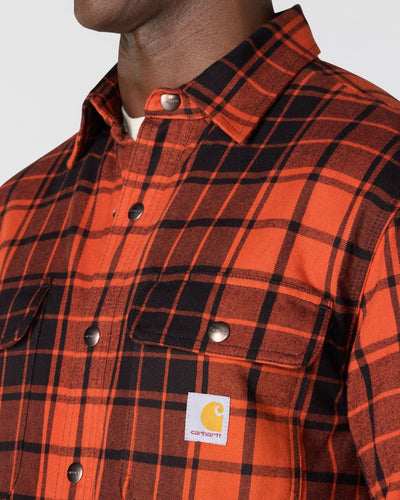 Carhartt Relaxed Fit Flannel Sherpa-Lined Shirt Jacket