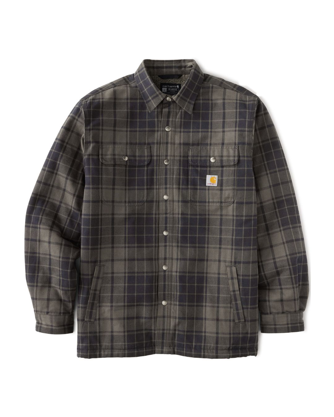 Carhartt Relaxed Fit Flannel Sherpa-Lined Shirt Jacket