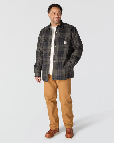 Carhartt Relaxed Fit Flannel Sherpa-Lined Shirt Jacket