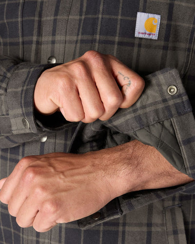Carhartt Relaxed Fit Flannel Sherpa-Lined Shirt Jacket