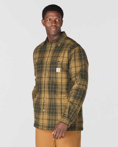 Carhartt Relaxed Fit Flannel Sherpa-Lined Shirt Jacket