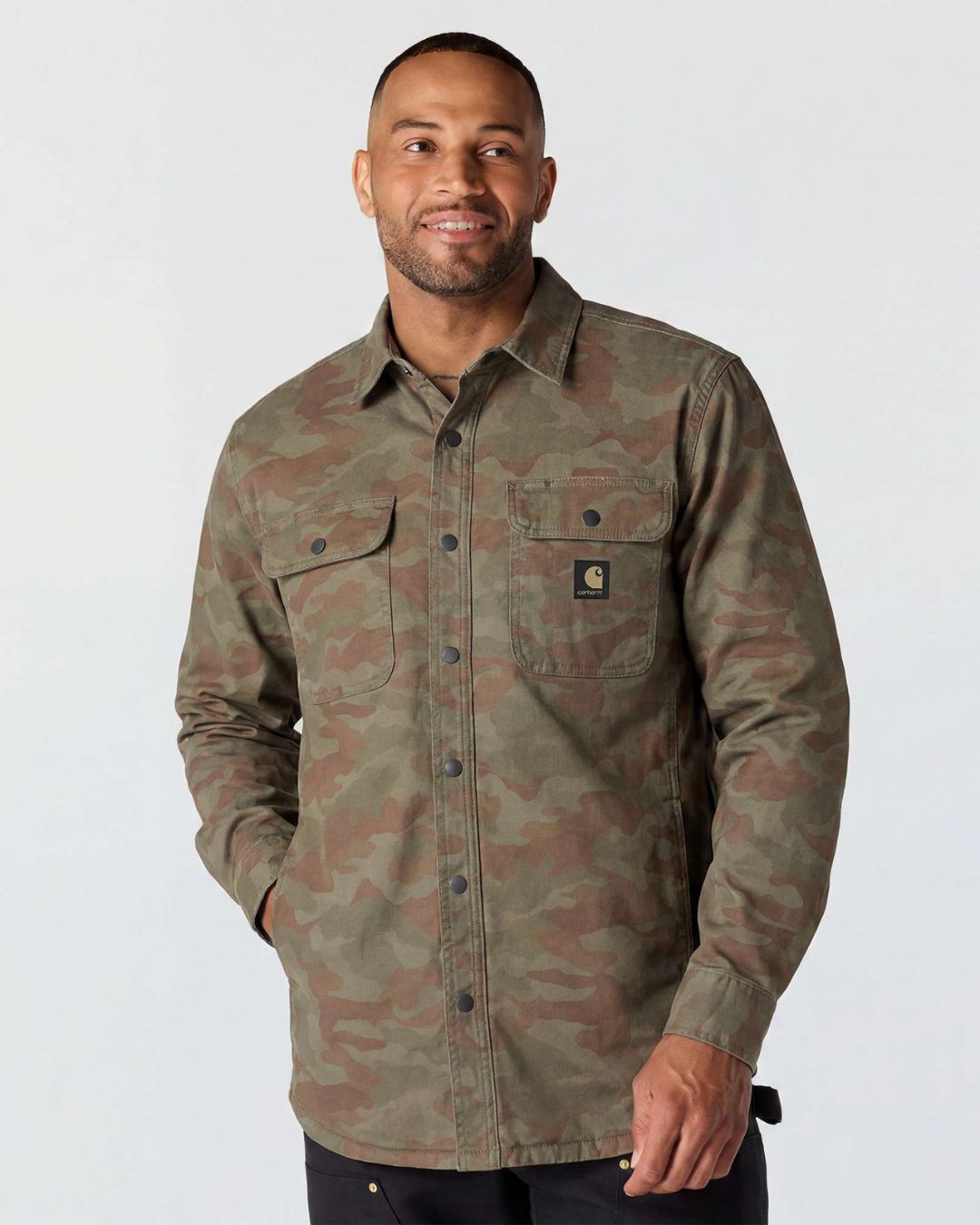 Carhartt Rugged Flex Relaxed Fit Canvas Fleece-Lined Shirt